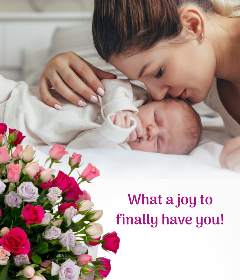 Send flowers for a newborn